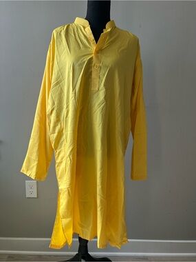 Men’s Indian Wedding Kurta Yellow Haldi Ceremony Size Medium Never Worn